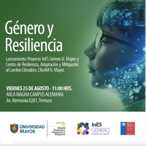 Afiche del lanzamiento InES Género UM x CReAM UM Temuco.
